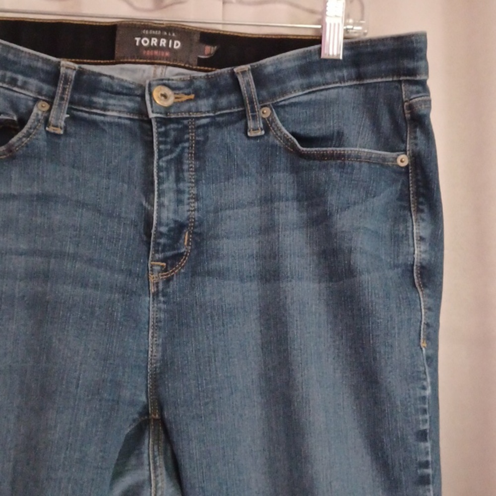 Torrid Premium Sky High Skinny Jeans Gap Proof Waist Plus Size 18R Stretch - Picture 4 of 15